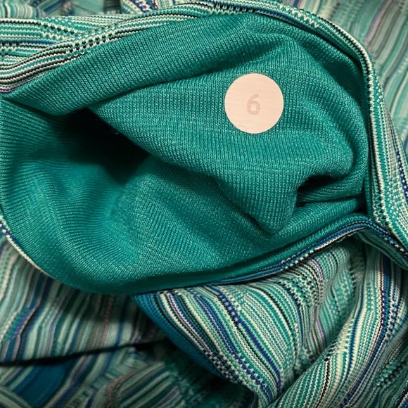 Lululemon Wunder Under Crop Space Dye Twist Teal 6 - Picture 6 of 7